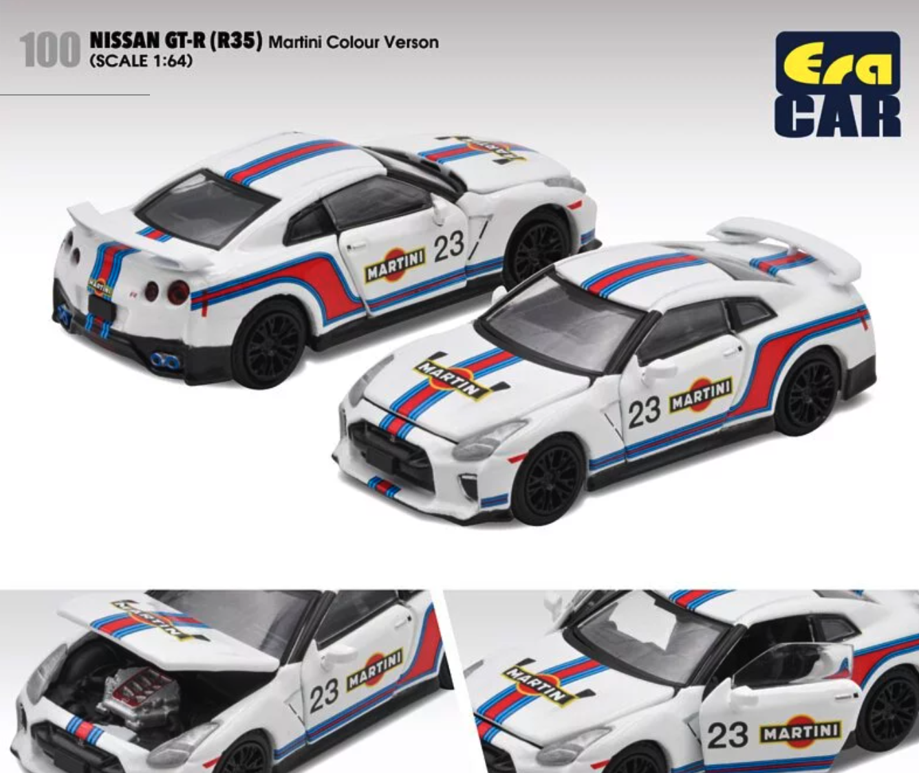 Skala 1/64 2020 Nissan GT-R Martini Colour Version fr ERA CAR