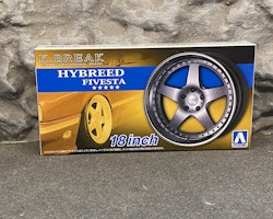 Skala 1/24 Tyres & Rims for plastic models: Hybreed Fivesta 18 inch fr AOSHIMA