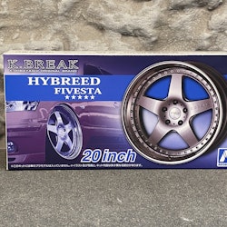 Skala 1/24 Tyres & Rims for plastic models: HYBREED Fivesta 20 inch fr AOSHIMA