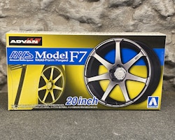 Skala 1/24 Tyres & Rims for plastic models: AVS Model F7, 20 inch fr AOSHIMA