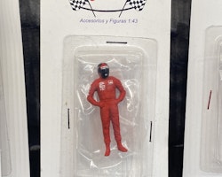 Skala 1/43, 0-scale figure, Emerson Fittipaldi in red overalls fr Cartrix