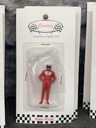Skala 1/43, 0-scale figure, Alain Prost in red overalls fr Cartrix