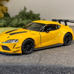 Skala 1/36 TOYOTA GR SUPRA - Racing Concept, Yellow fr Kinsmart