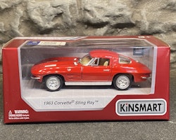Skala 1/43 Chevrolet Corvette Sting Ray 1963, Red, with box/låda fr Kinsmart