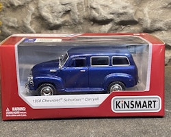 Skala 1/43 Chevrolet Suburban Carryall 1950, Blue, with box/låda fr Kinsmart