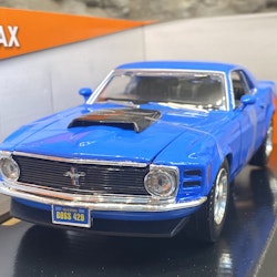 Skala 1/24: 1970 Ford Mustang Boss 429, blue fr MotorMax