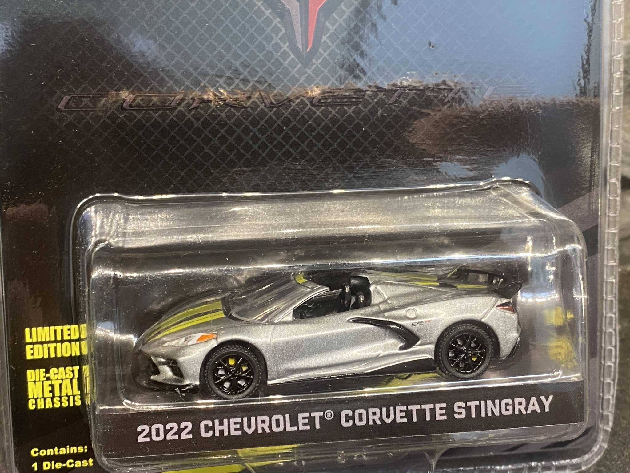 Skala 1/64 Chevrolet Corvette C8 Stingray 22', Silver fr Greenlight "Exclusive"