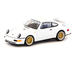 Skala 1/64 Porsche 911 RSR 3.8 White fr Schuco + Tarmac Works - COLLAB64