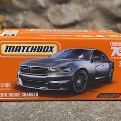 Skala 1/64 Matchbox 70-years - Dodge Charger 2018, Grey