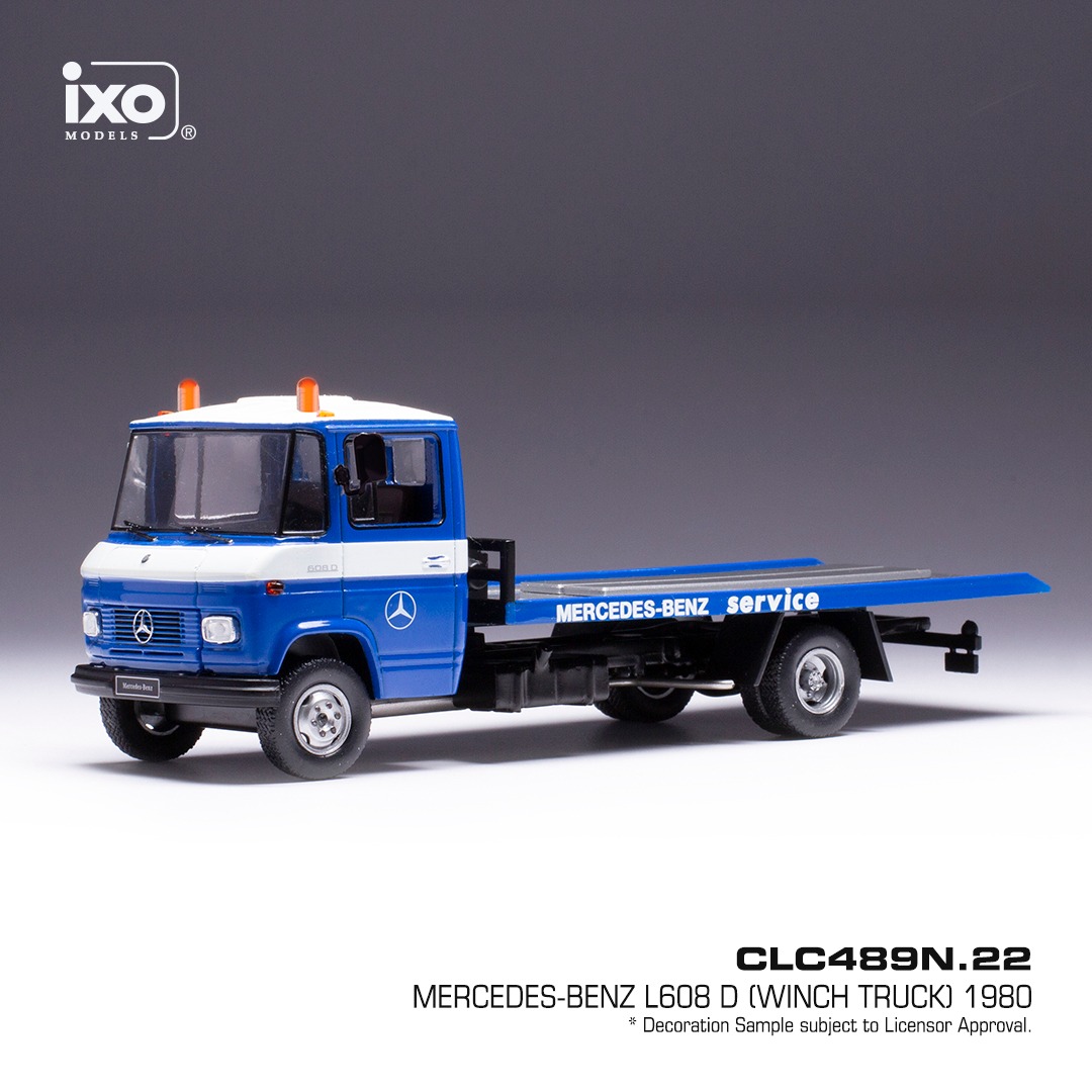 Skala 1/43 NYHET! Mercedes-Benz L 608 D, Blue, M-B Sevice fr IXO Models