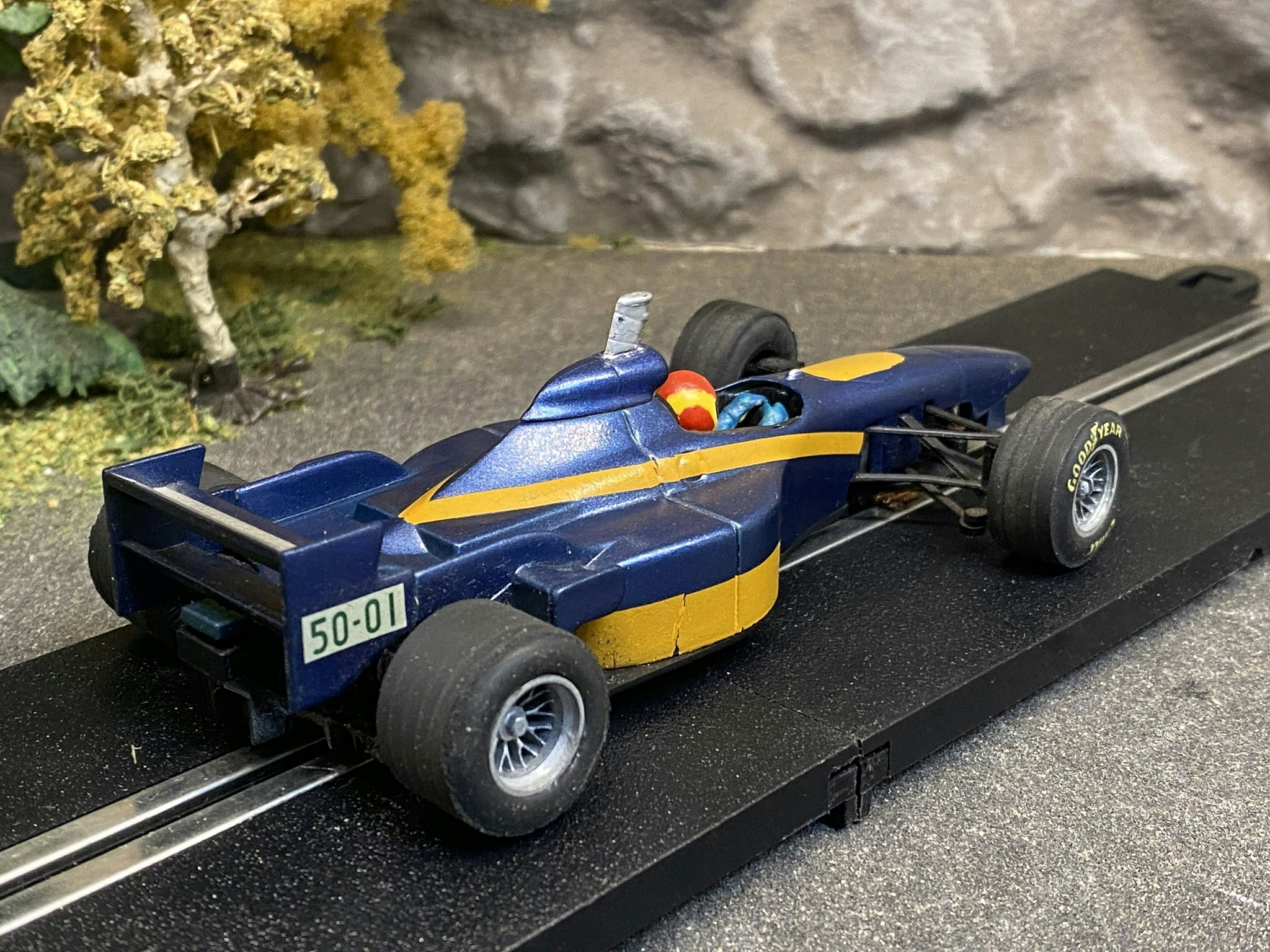 Skala 1/32 Begagnad/Used Analoge slotcar: Jordan (1995) w steering fr Ninco