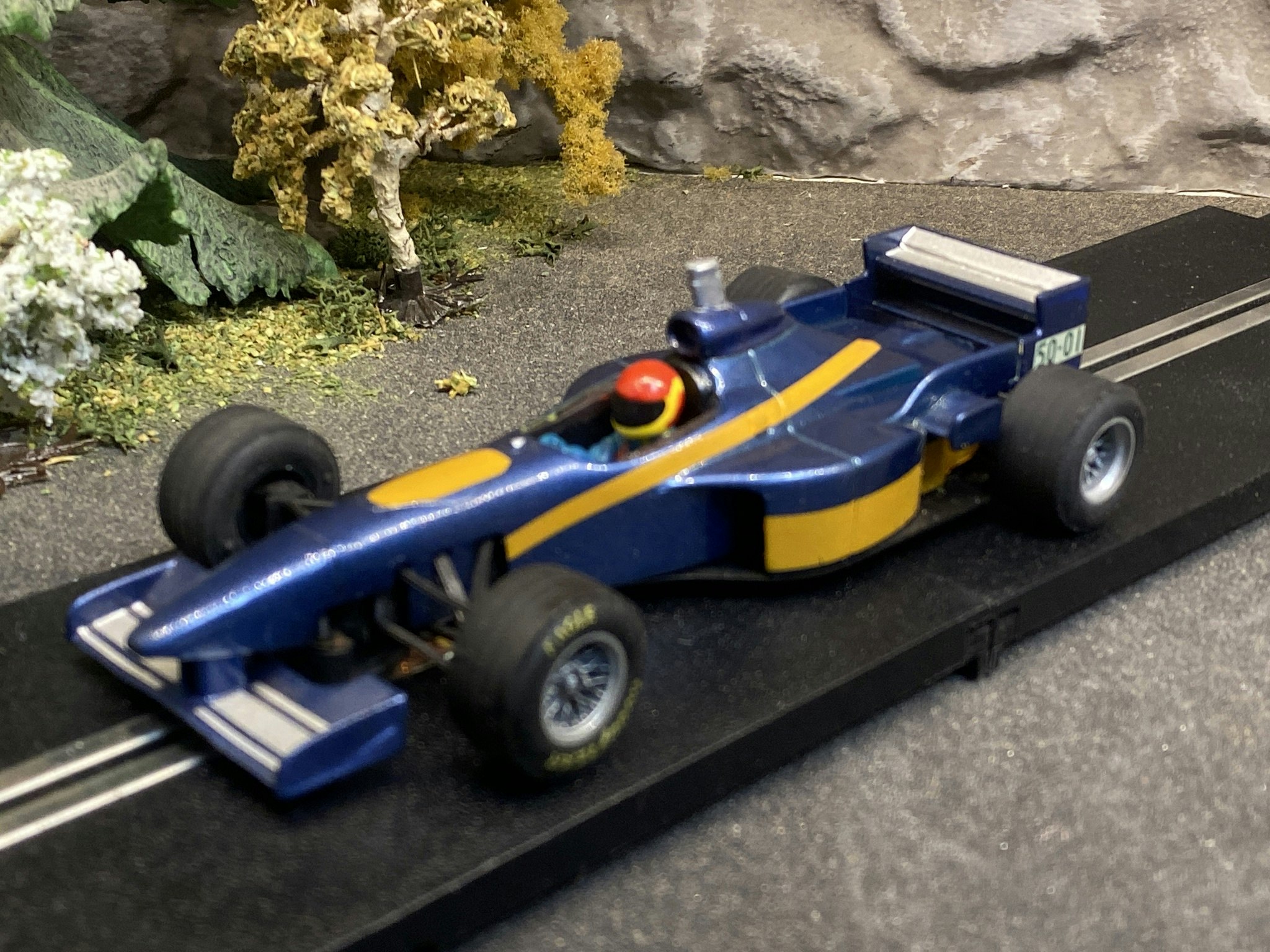 Skala 1/32 Begagnad/Used Analoge slotcar: Jordan (1995) w steering fr Ninco
