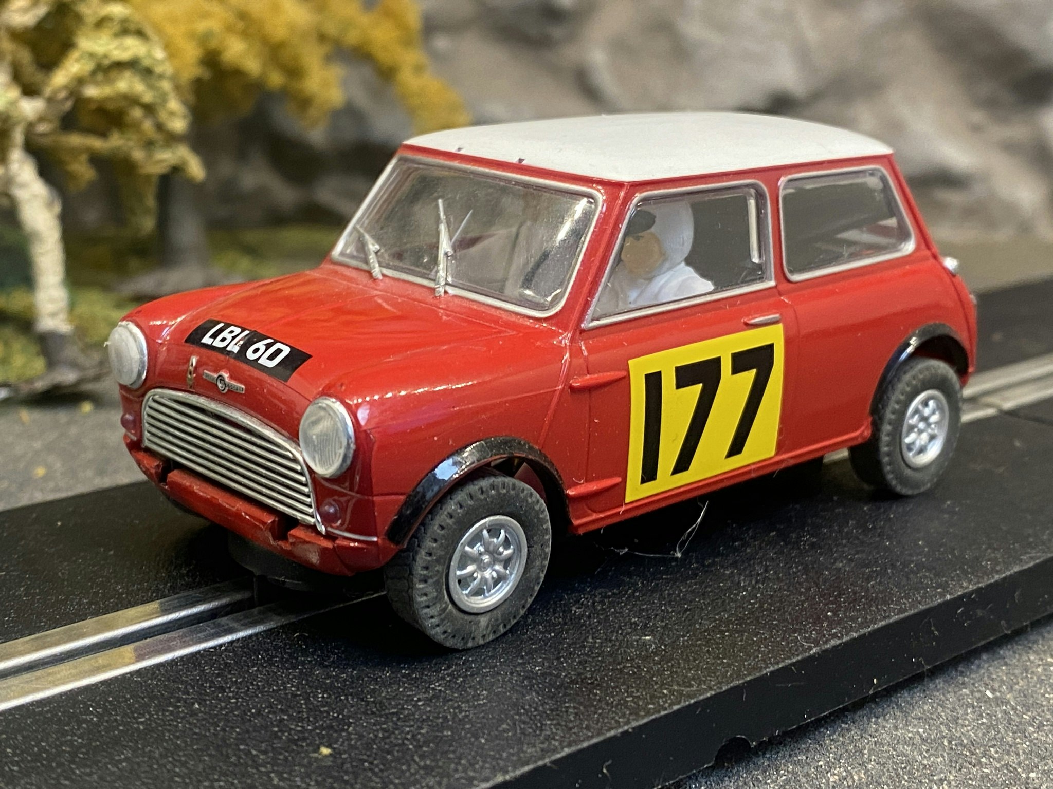 Skala 1/32 Begagnad/Used Analoge slotcar: Mini Cooper #177 Rallye fr Scalextric