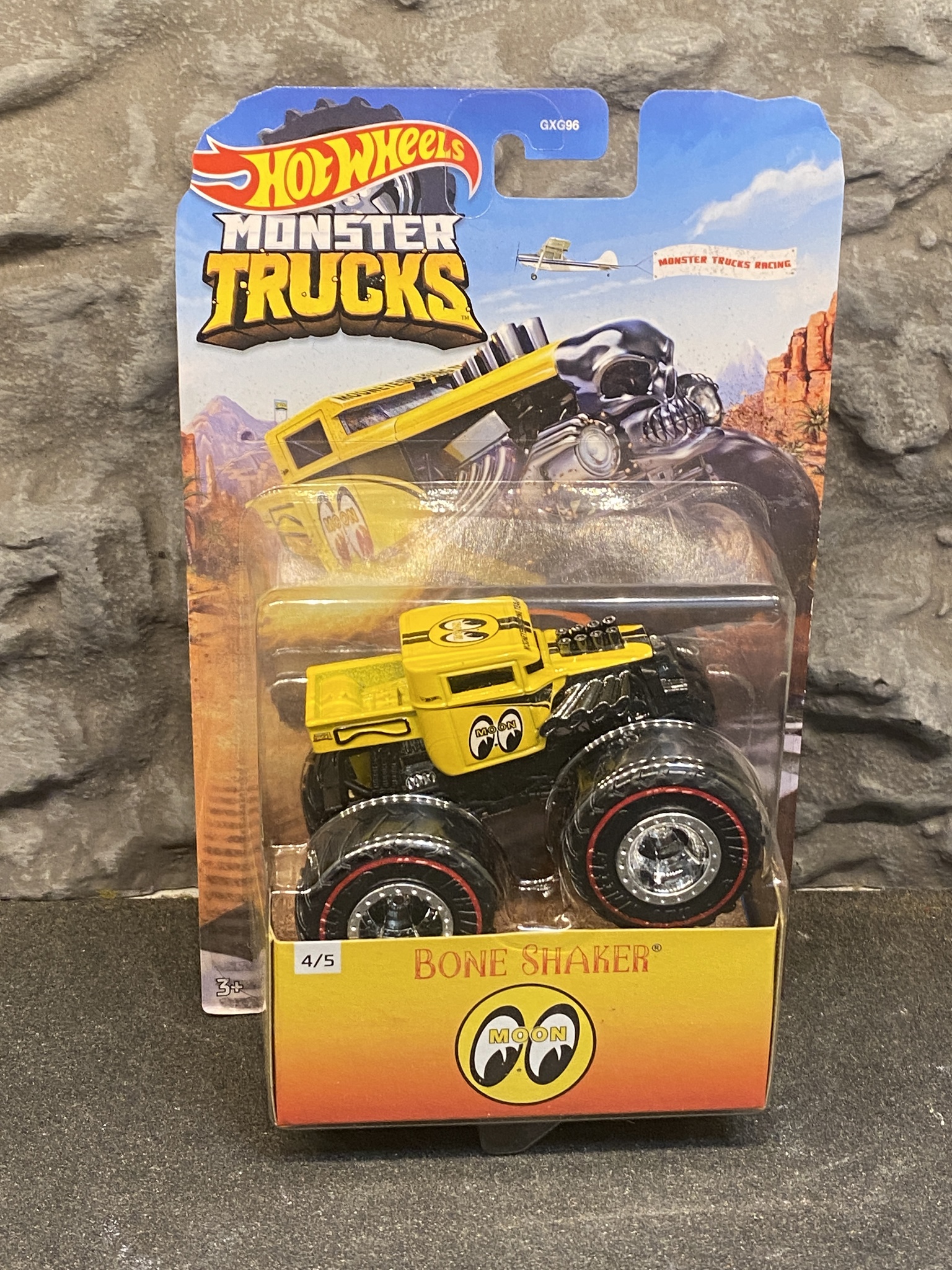 Skala 1/64 Monster Truck: Bone Shaker "Moon Eyes" fr Hot Wheels