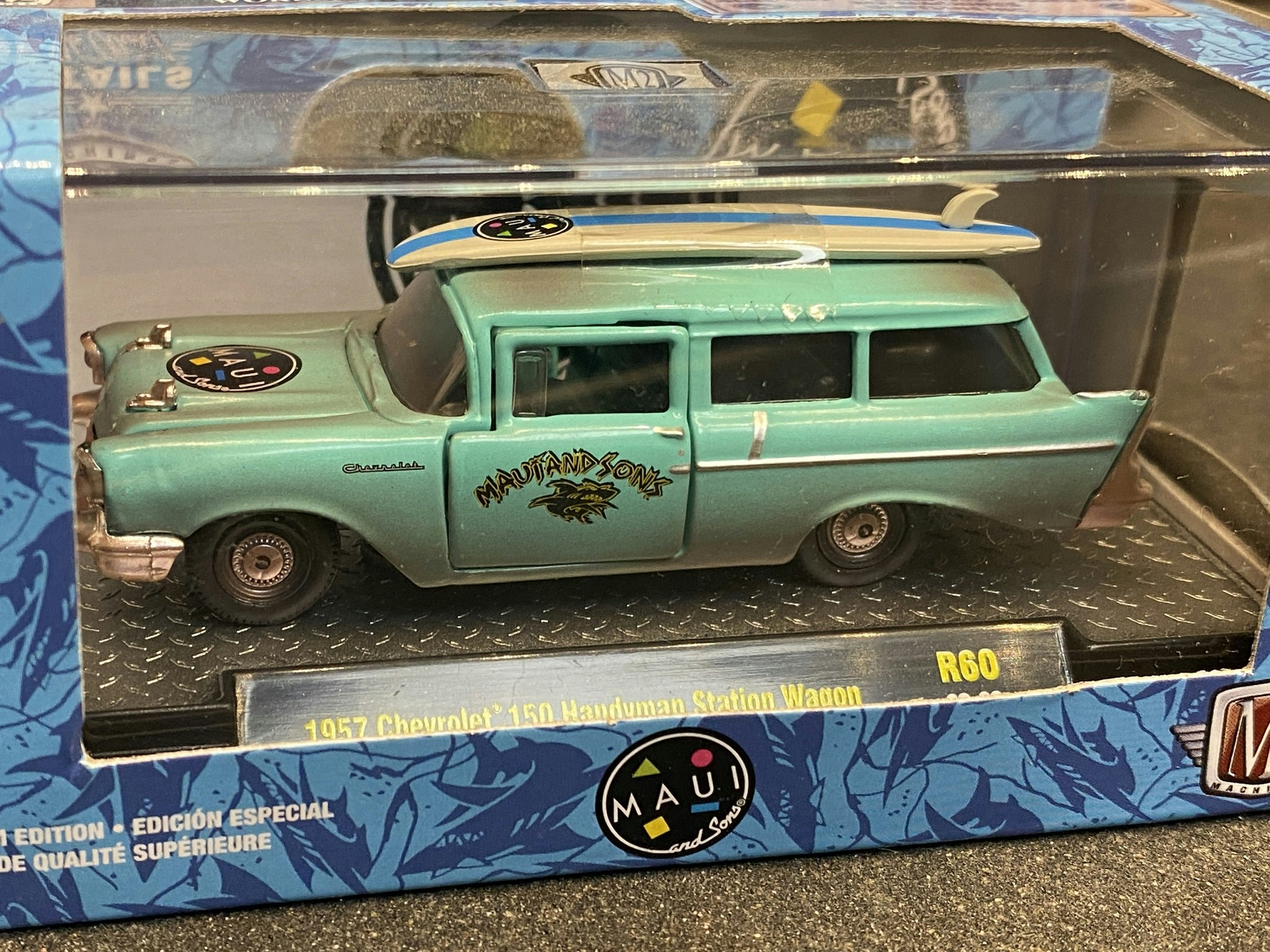 Skala 1/64 Chevrolet 150 Handyman Station Wagon 1957' Turquoise fr M2 Machines