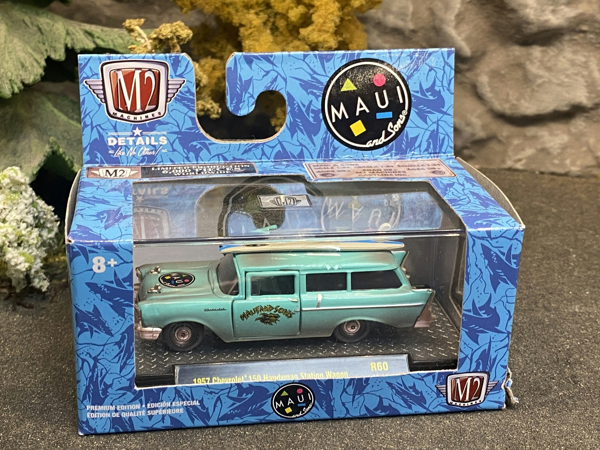 Skala 1/64 Chevrolet 150 Handyman Station Wagon 1957' Turquoise fr M2 Machines