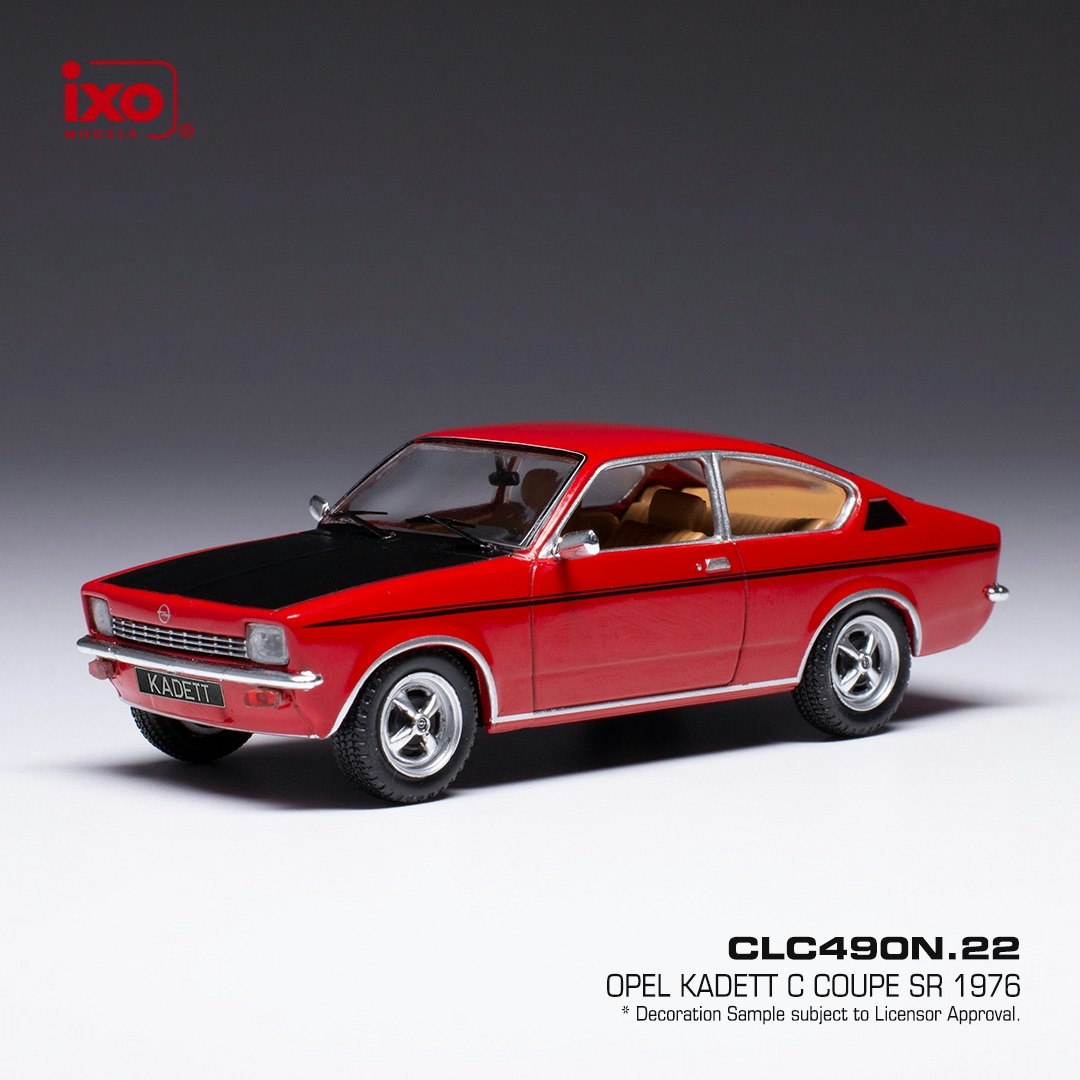 Skala 1/43 OPEL KADETT C Coupe SR 1976, red fr IXO Models