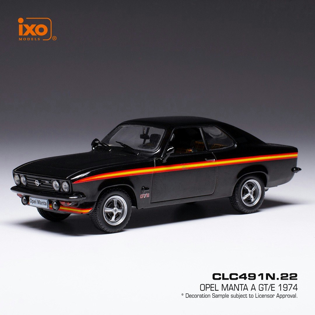 Skala 1/43 OPEL MANTA A GT/E 1974, Black fr IXO Models