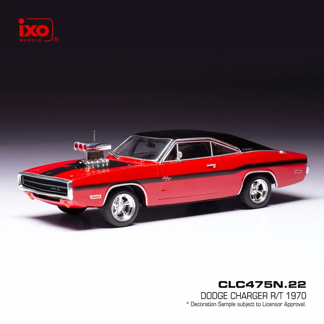 Skala 1/43 DODGE Charger R/T 1970, Red fr IXO Models