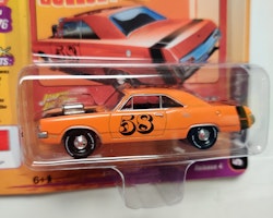 Skala 1/64 - Dodge Dart Swinger 70'' Rel.4 fr Johnny Lightning (Raging Hot Met Orange)