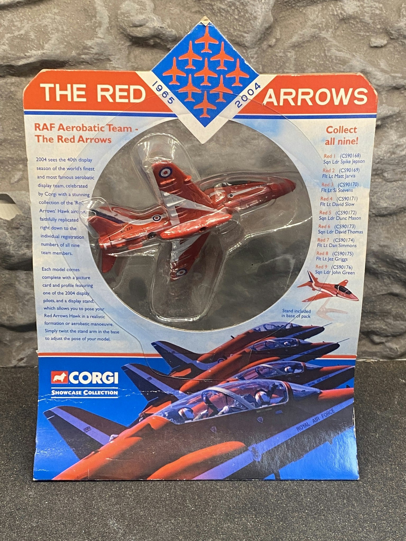 The Red Arrows -Hawk T. Mk 1/1A with Stand (10 cm long) fr Corgi