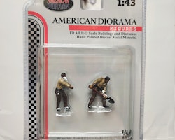 Skala 1/43, AD-43002 Mekaniker 4x4 Camel Trophy, 2 metal figures fr American Diorama