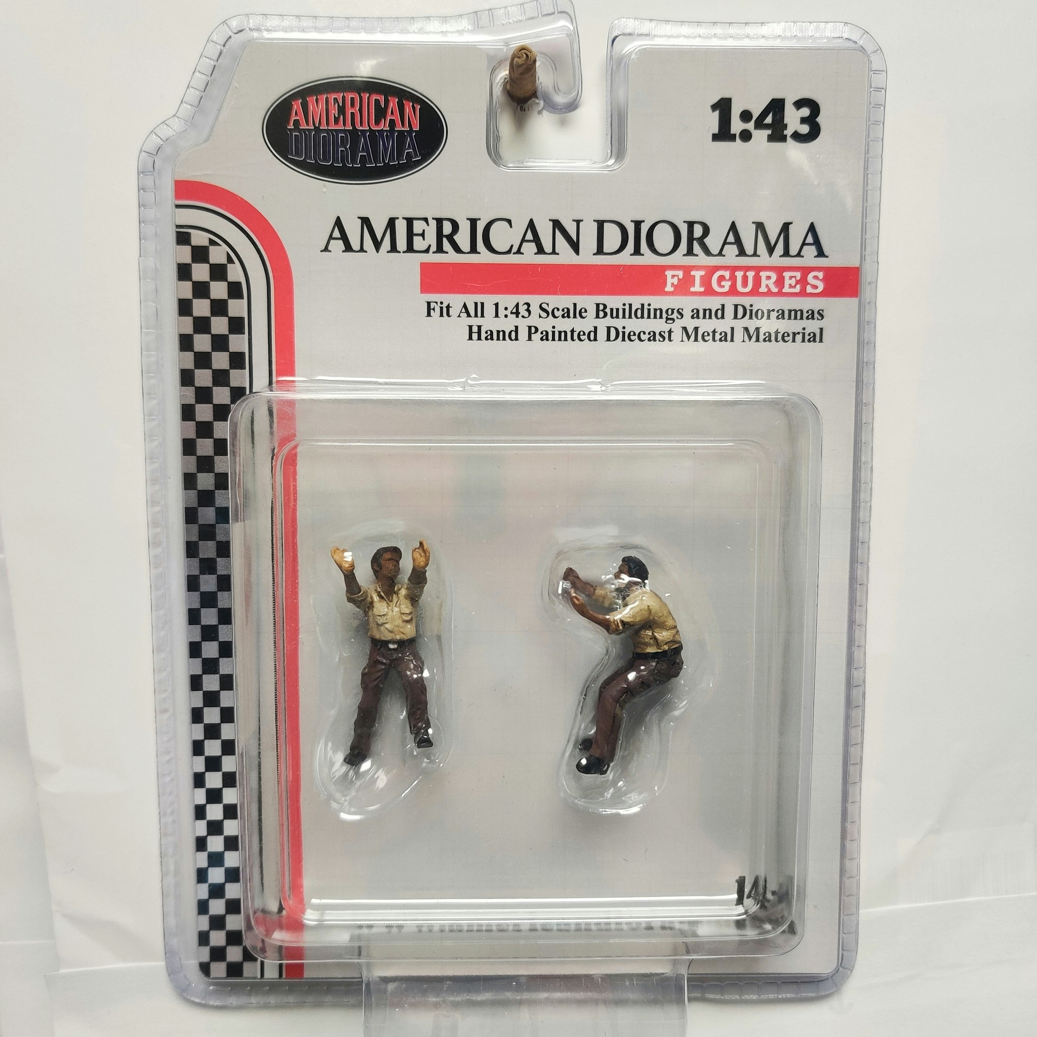 Skala 1/43, AD-43003 Mekaniker 4x4 Camel Trophy, 2 metal figures fr American Diorama
