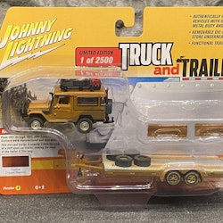 Skala 1/64 Toyota Land Cruiser 80' Truck & Trailer fr Johnny Lightning