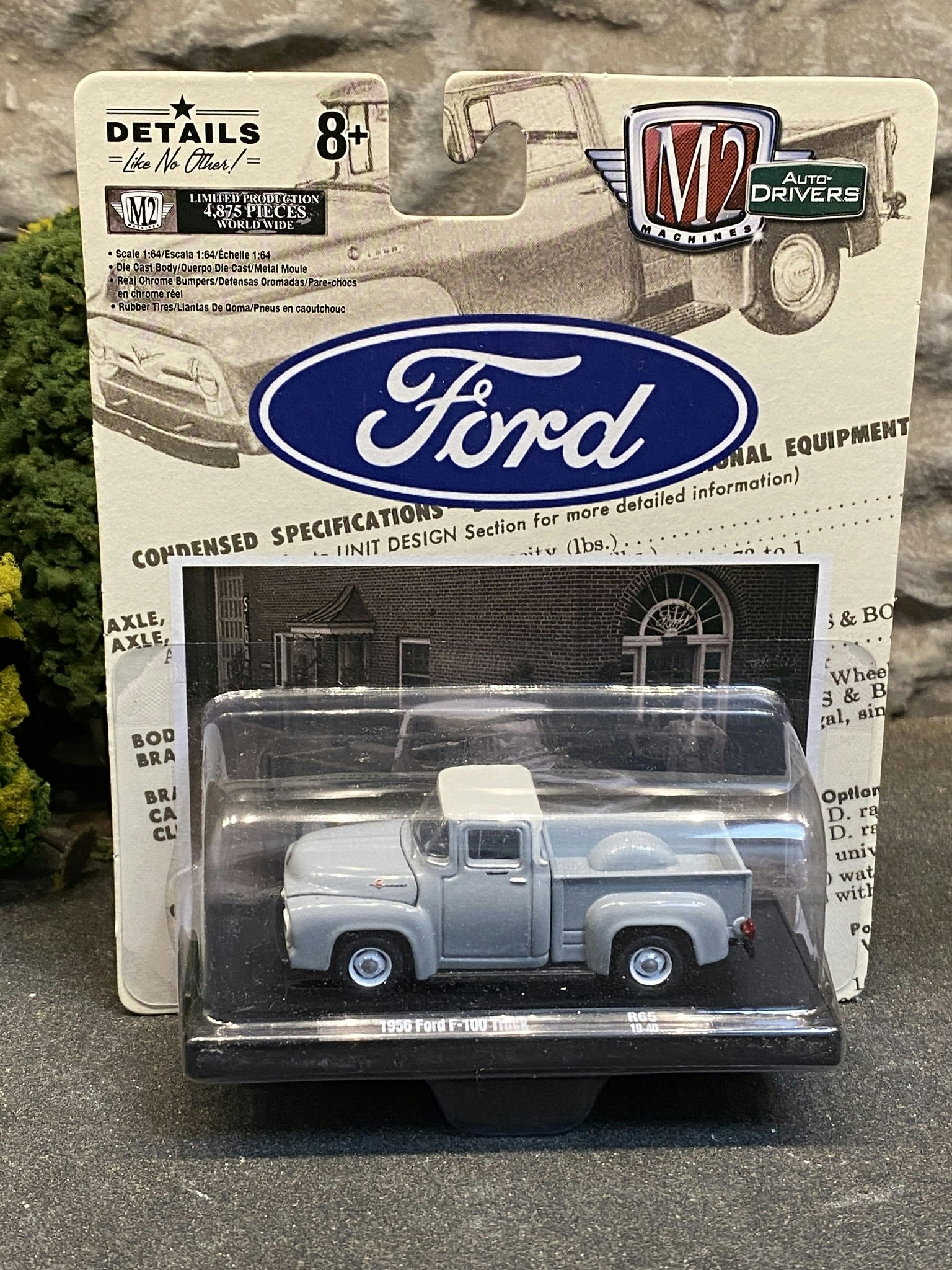 Skala 1/64 Ford F-100 Truck 56', Grey/white, fr M2