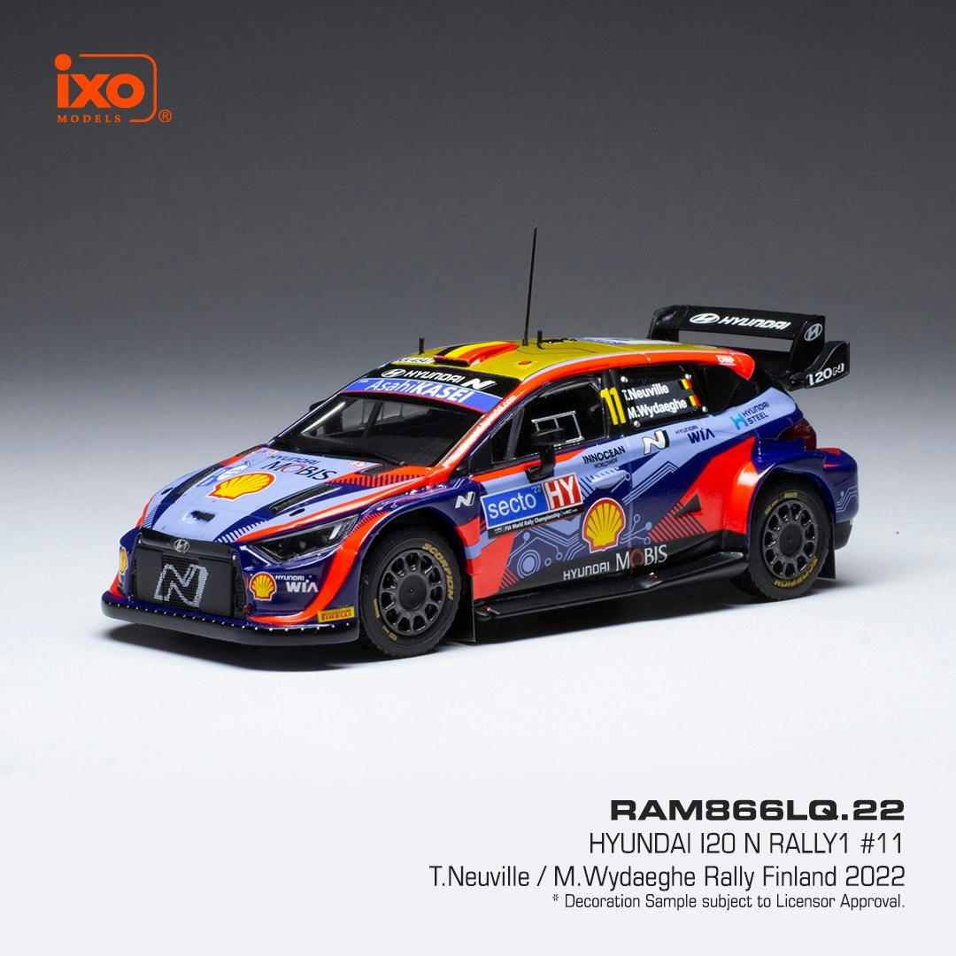 Skala 1/43 HYUNDAI i20 N Rally1 #11 T.Neuville/M.Wydaeghe Finland 22fr IXO Models