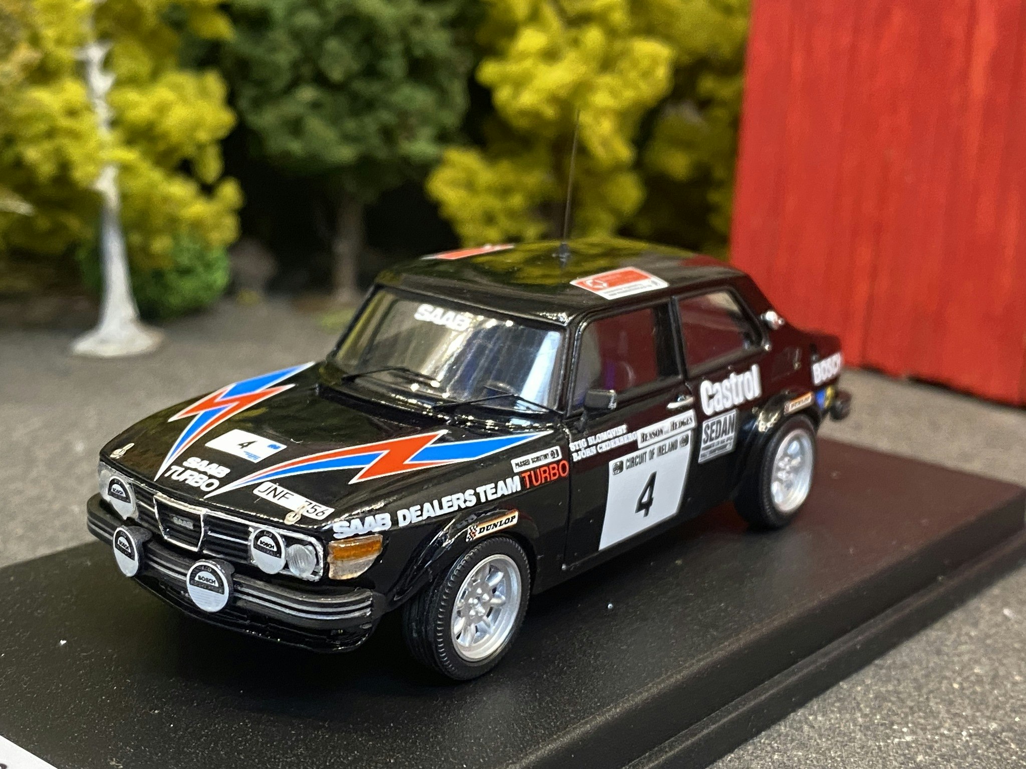 Skala 1/43 Saab 99, Circuit of Ireland 79', S Blomqvist/B Cederberg f Troféu DSN43
