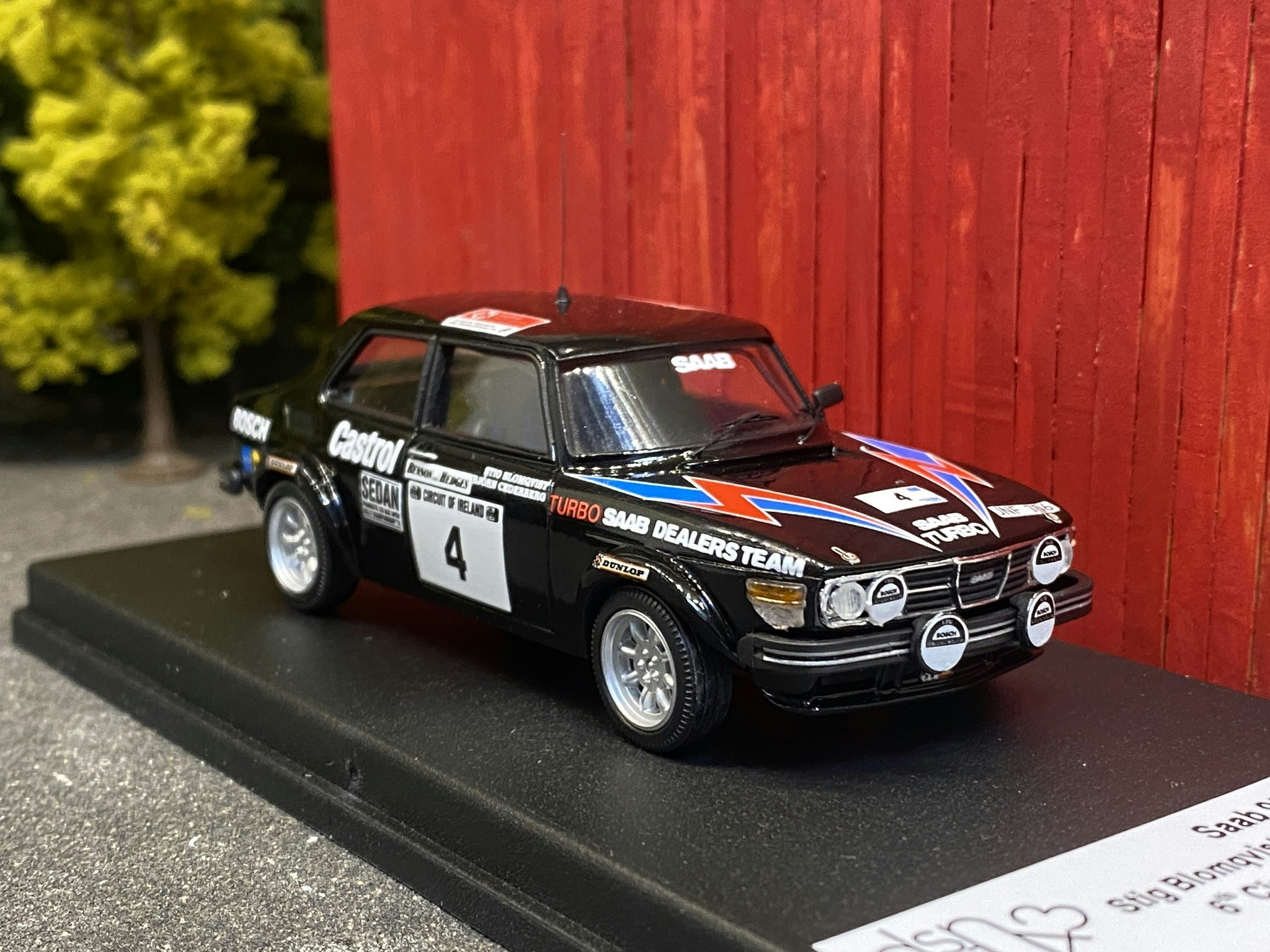 Skala 1/43 Saab 99, Circuit of Ireland 79', S Blomqvist/B Cederberg f Troféu DSN43