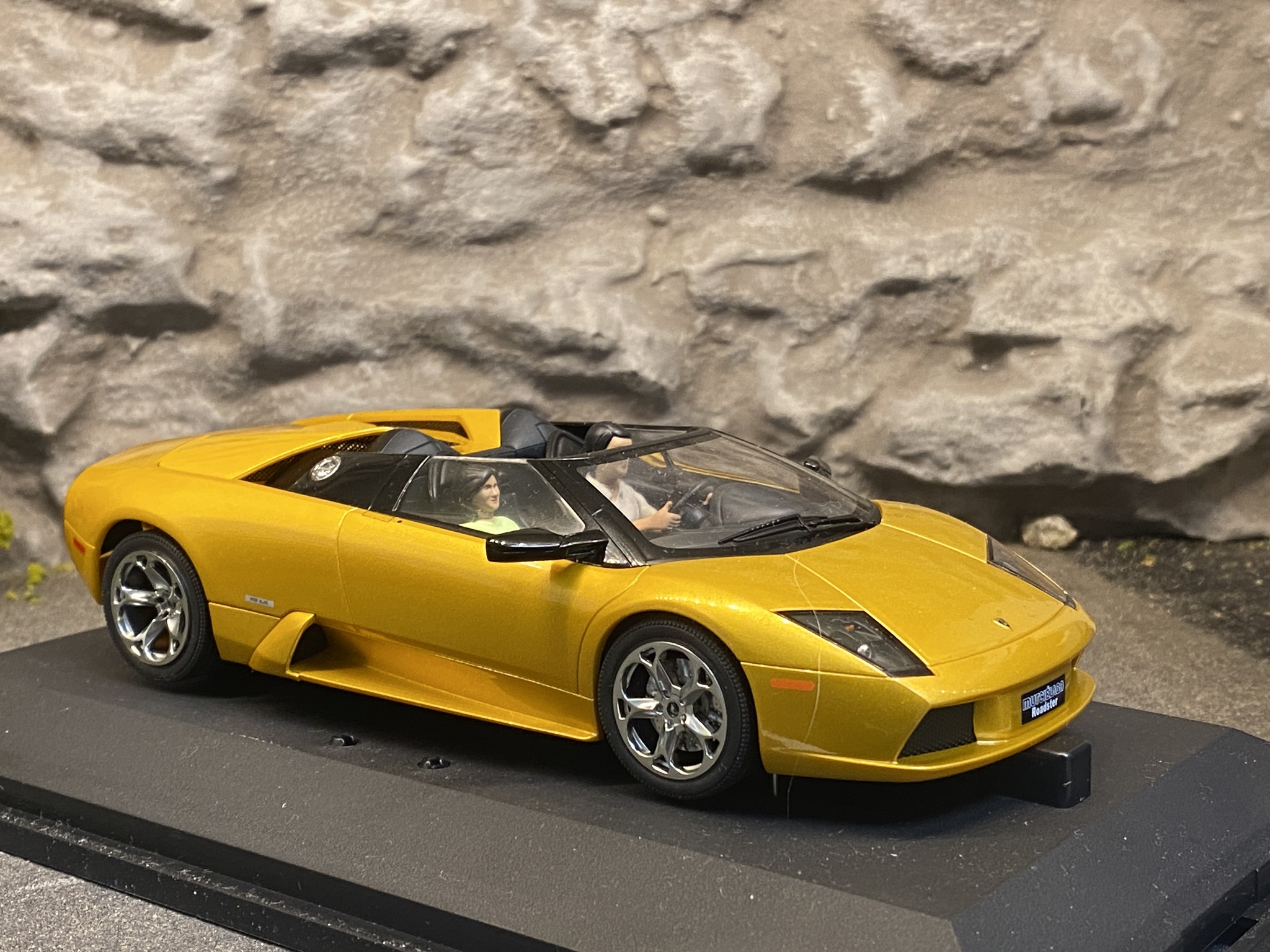 Skala 1/24 Analog Slotcar - Lamborghini Murciélago Roadster Gold fr AUTOart Slot Racing