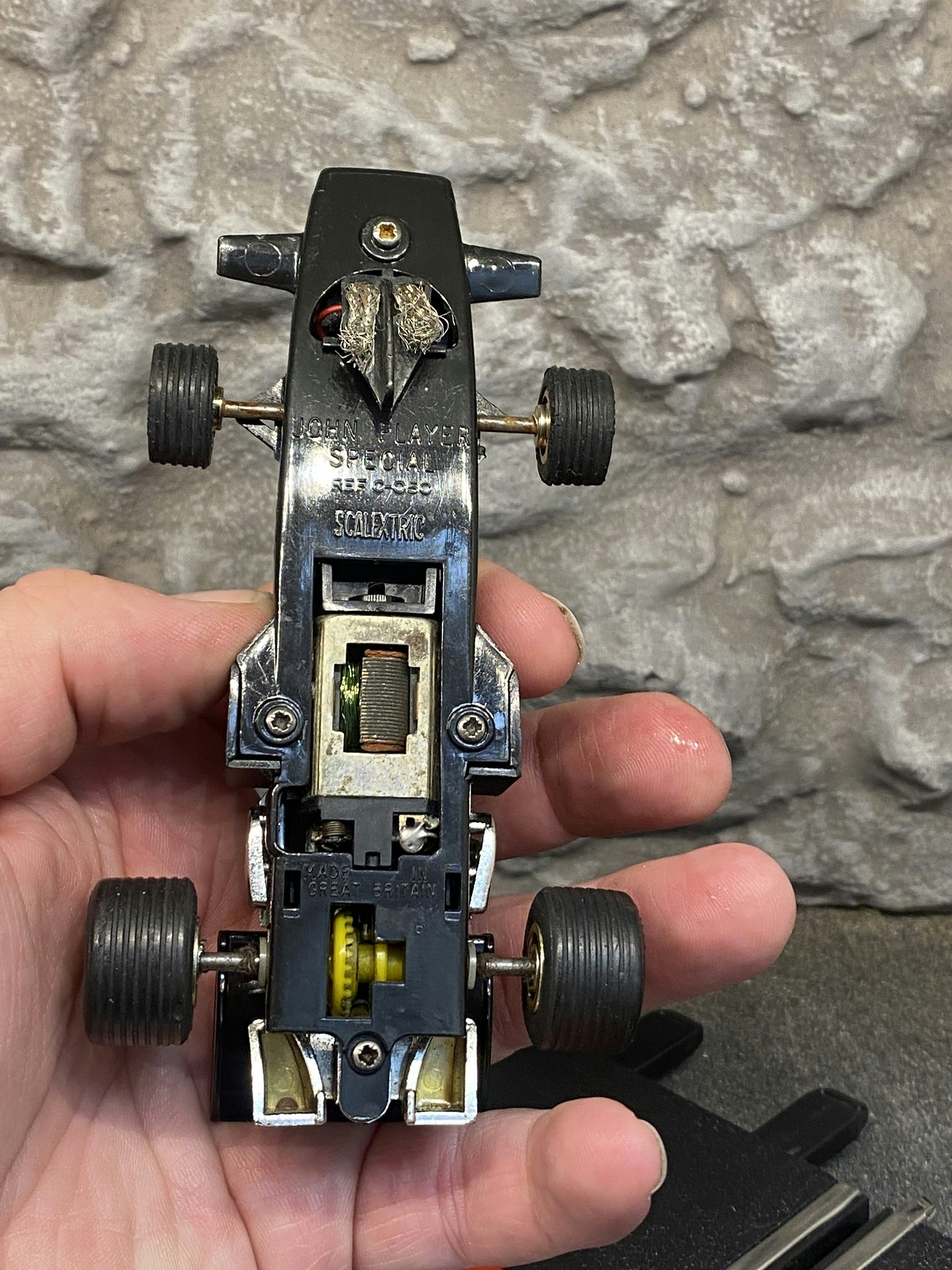 Skala 1/32 Used Analoge slotcar: Lotus "John Player Special" C050 fr Scalextric