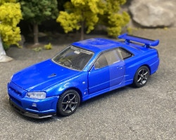 Skala 1/43 Nissan Skyline GT-R V-Spec II, Blue fr Tomica Premium RS