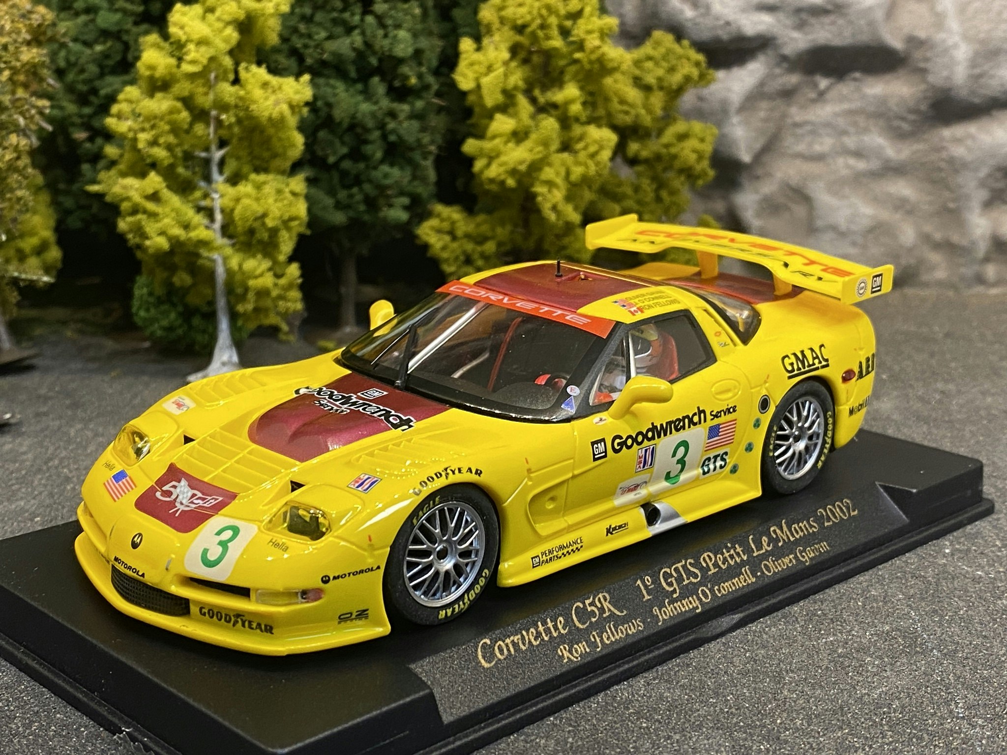 Scale 1/32 Analogue FLY slotcar: Chevrolet Corvette C5R, #3, 1st Petit Le Mans 2002
