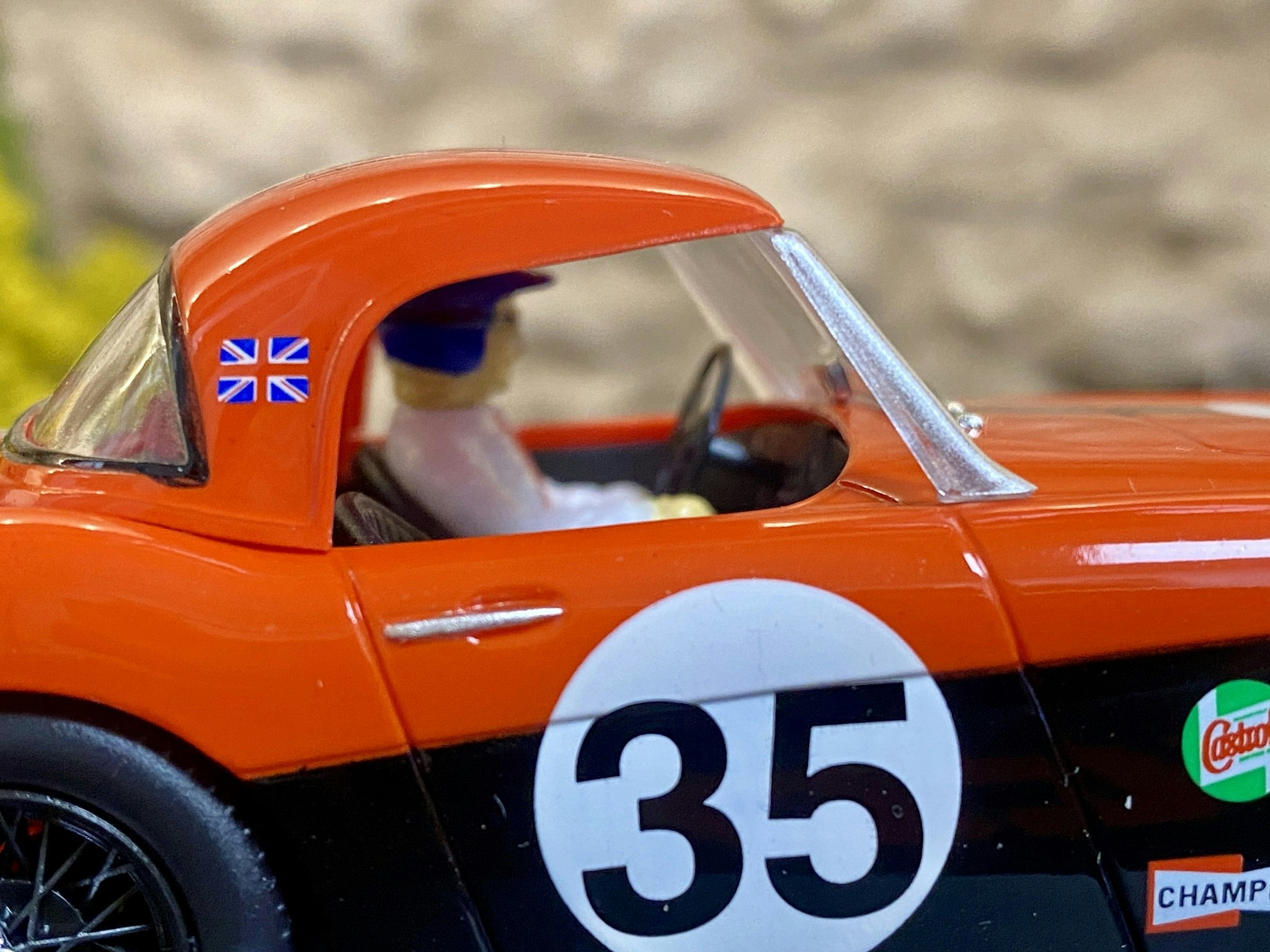 Skala 1/32 Begagnad/Used Analouge slotcar: Austin Healey - Sport Red fr Ninco