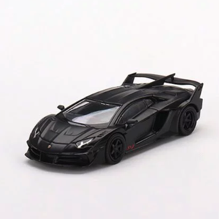 Skala 1/64 Lamborghini LB-Silhouette Works Aventador GT Evo, bl matte fr MINI GT