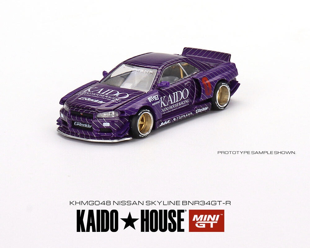 Skala 1/64 - Nissan Skyline GT-R (34) Kaido Works (KHMG0048) KAIDO fr MINI GT