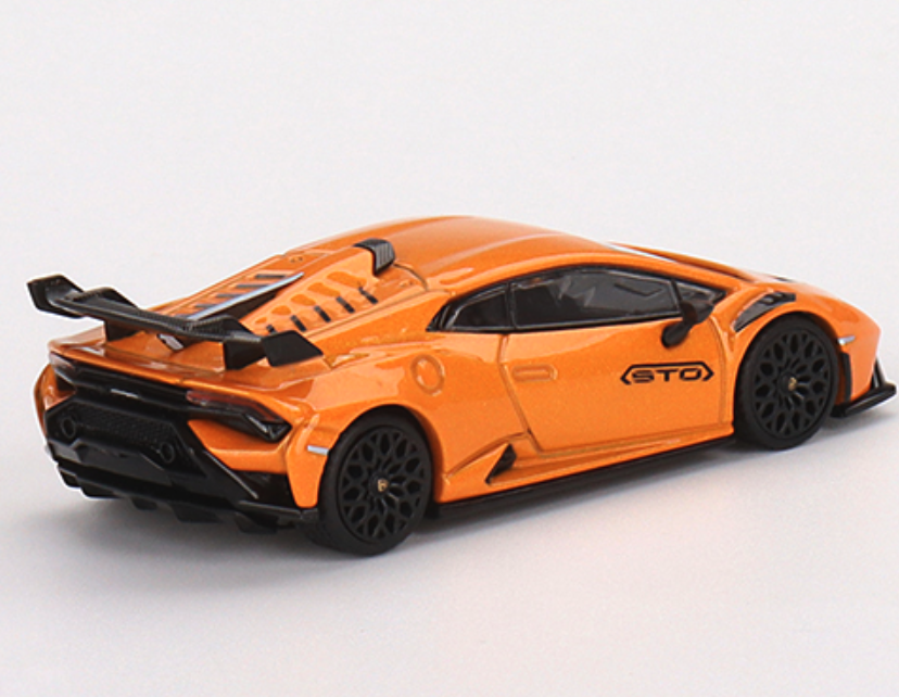 Skala 1/64 Lamborghini Huracán STO, Arancio Borealis fr MINI GT