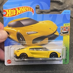 NEW! Skala 1/64, Hot Wheels: Koenigsegg Gemera, Yellow