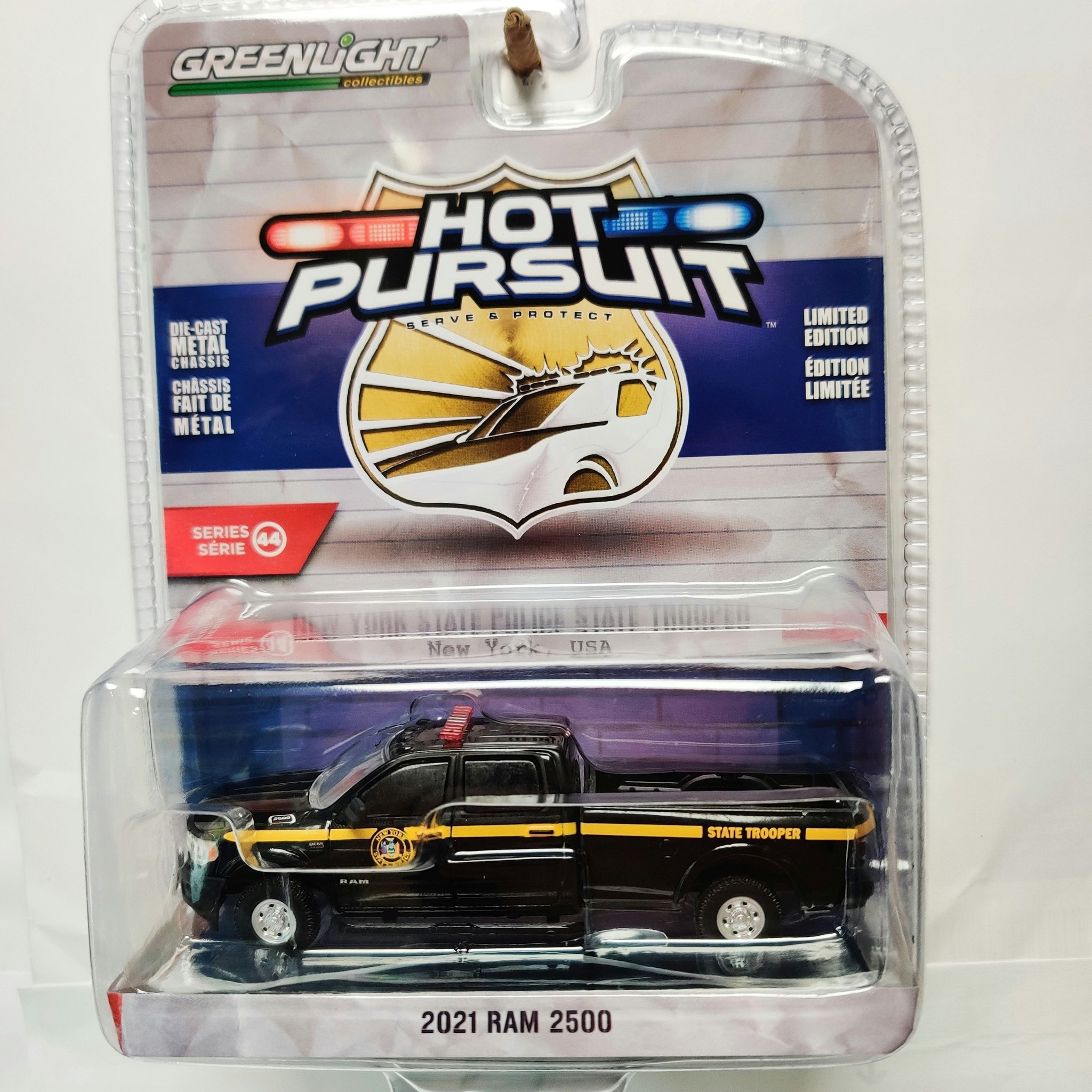 Skala 1/64 Greenlight, "Hot Pursuit", RAM 2500 2021 - New York State Police/Trooper