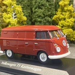 Skala 1/43 - Volkswagen T1 Kastenwagen Delivery Van 1963, Red, fr Maxichamps