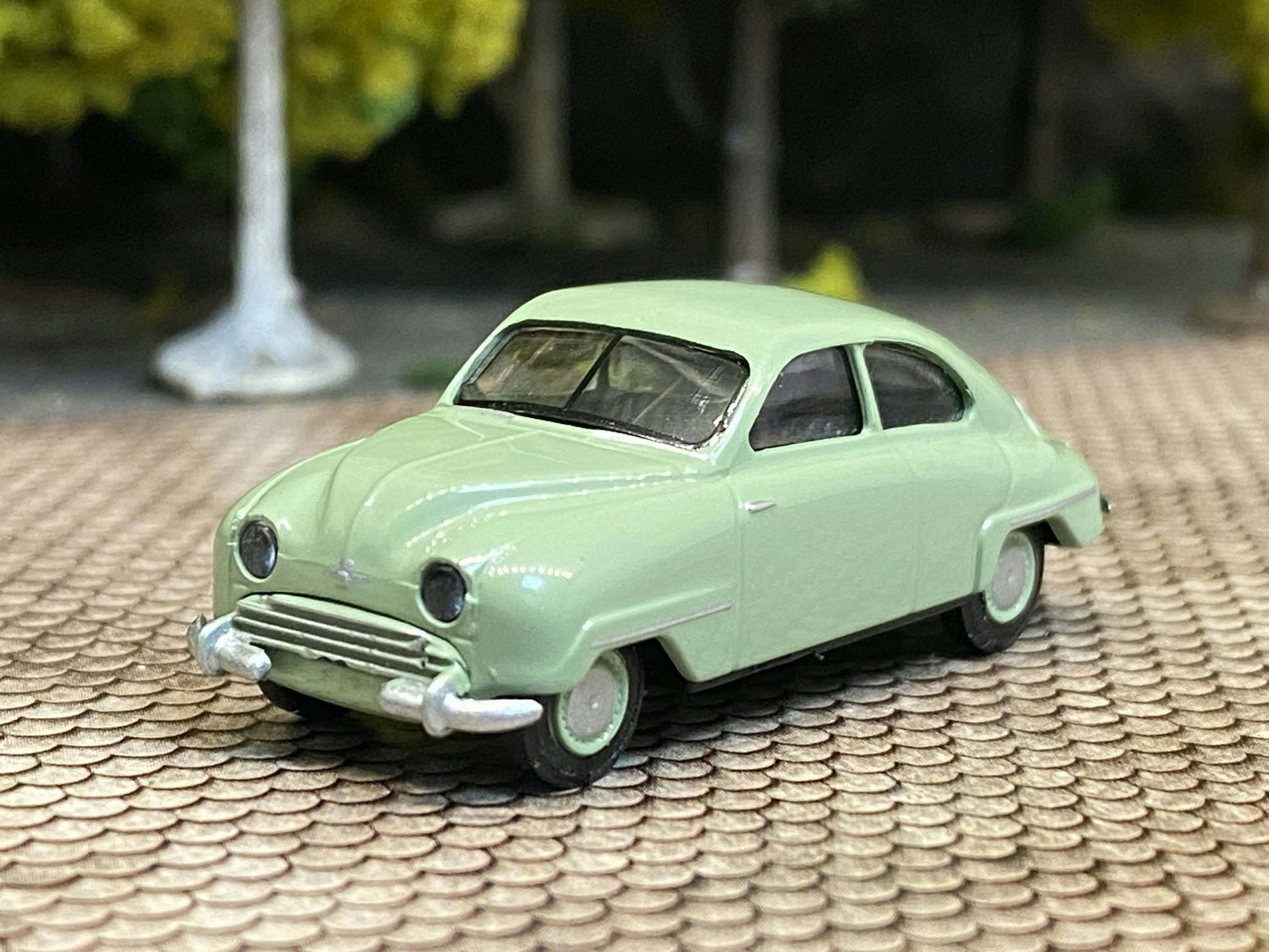 Skala 1/87 H0 - SAAB 92, Light green fr Brekina