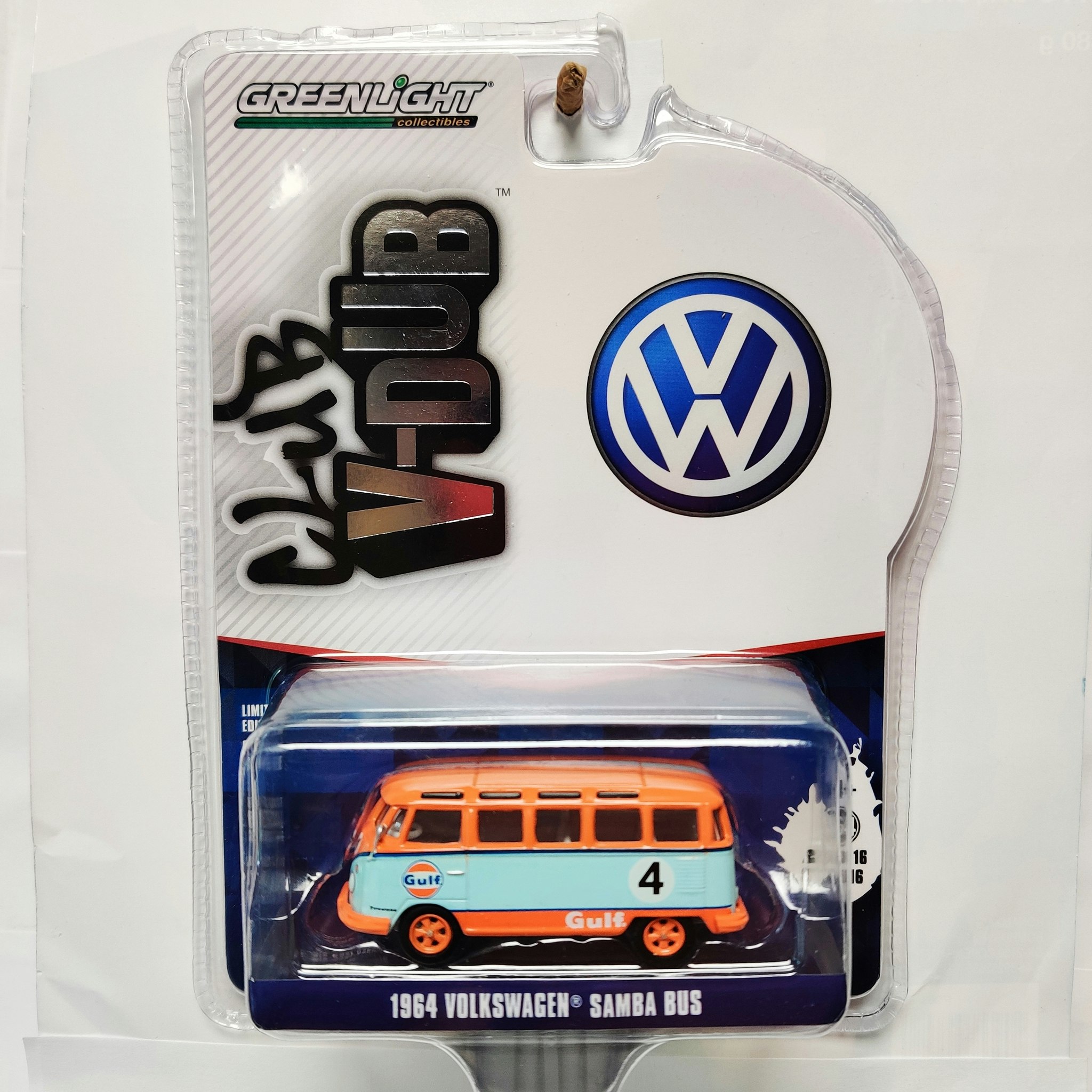 Skala 1/64 Greenlight "Club V-dub" Volkswagen T1 "Samba Bus" 64' GULF #4