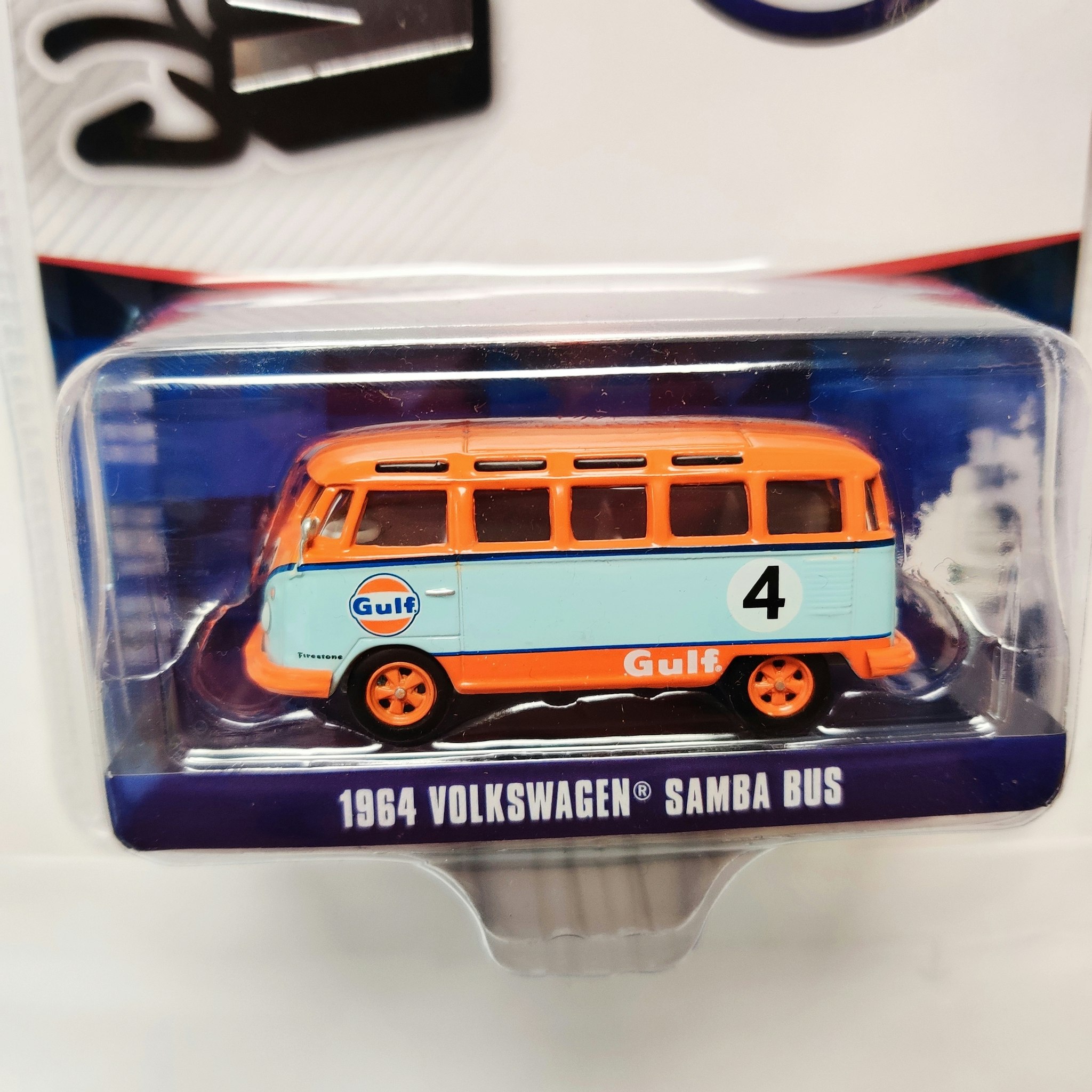 Skala 1/64 Greenlight "Club V-dub" Volkswagen T1 "Samba Bus" 64' GULF #4