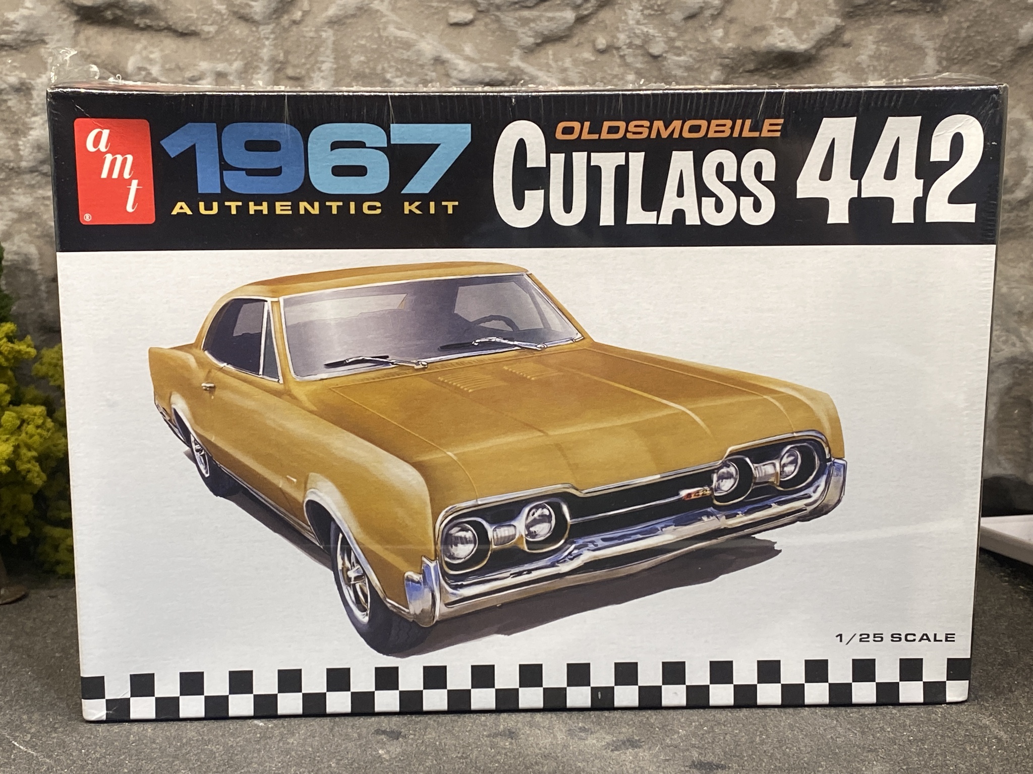 Skala 1/25 - 1967 Oldsmobile Cutlass 442 plastic model kit fr AMT