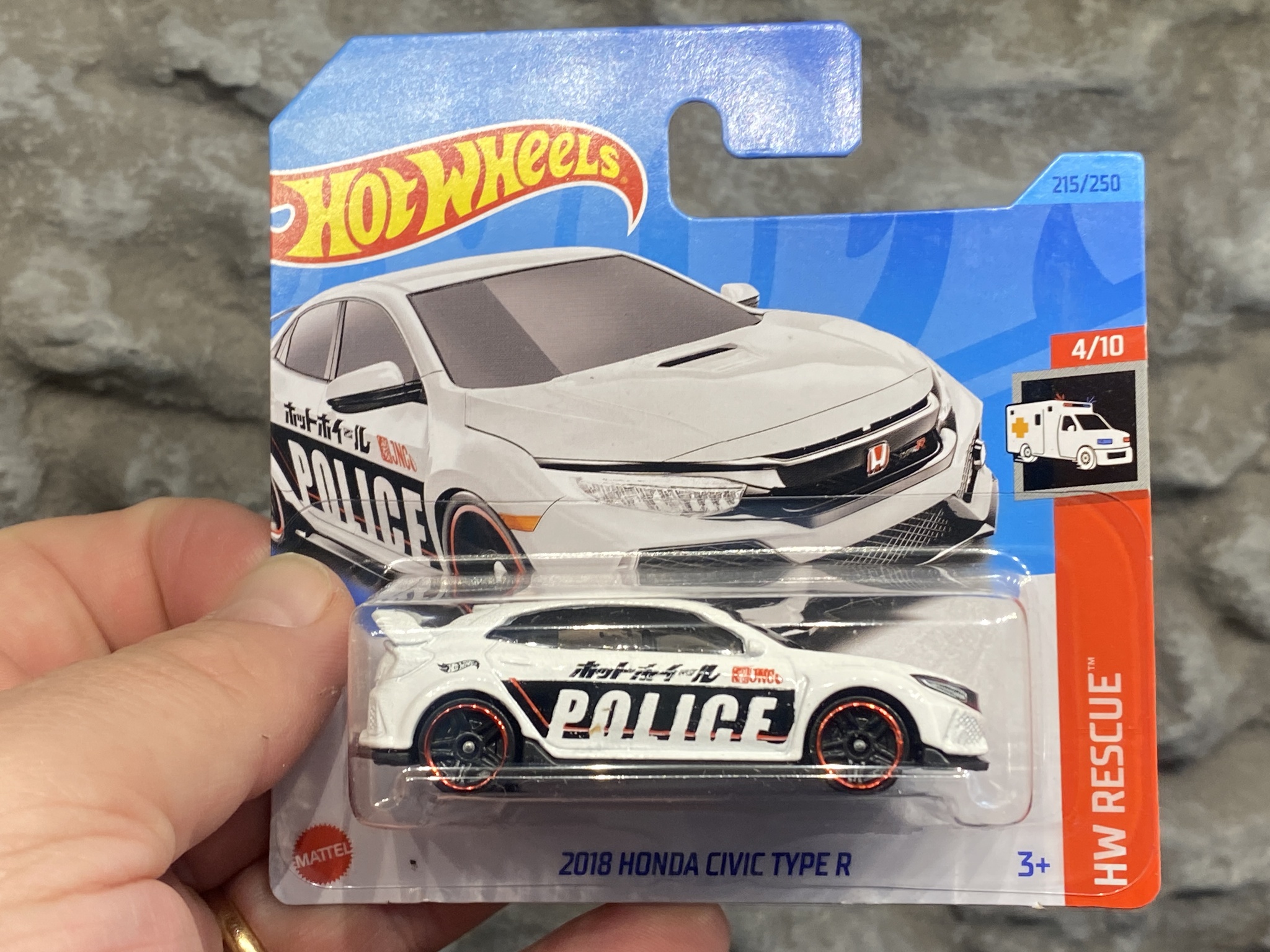 Skala 1/64 Hot Wheels "HW RESCUE" Honda Civic Type R 2018', Police