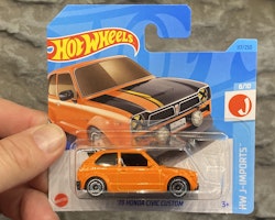 Skala 1/64 Hot Wheels, Honda Civic Custom 73' Orange w black details