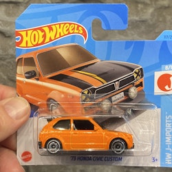 Skala 1/64 Hot Wheels, Honda Civic Custom 73' Orange w black details